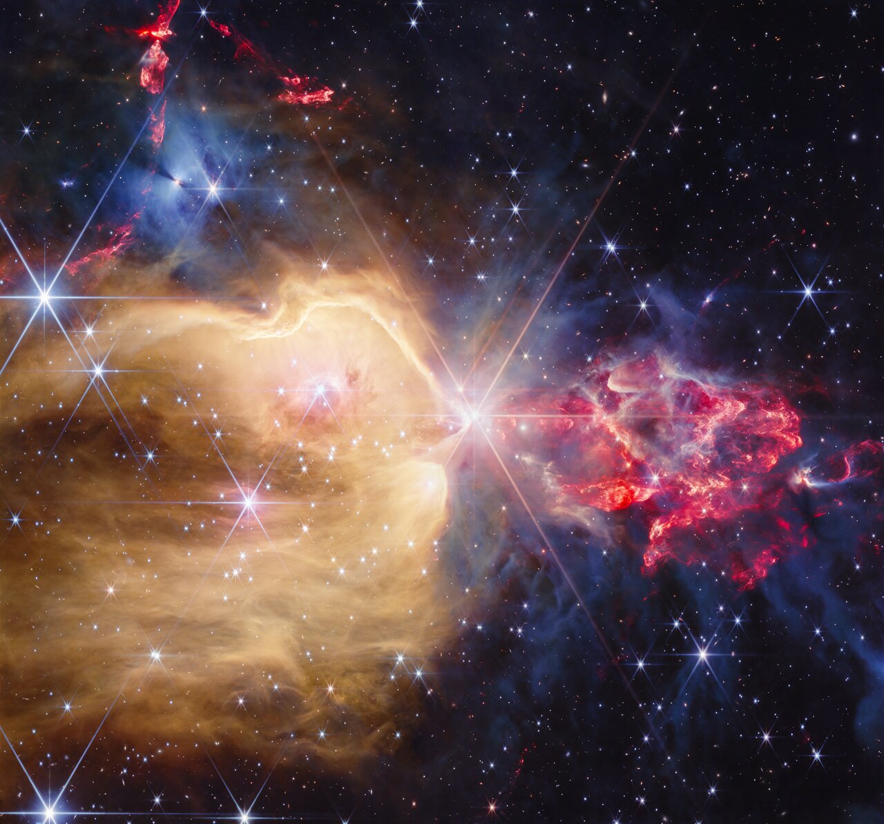 NGC 7129, observed by WEBB
